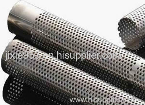 Straight welded perforated tube for high pressure applications