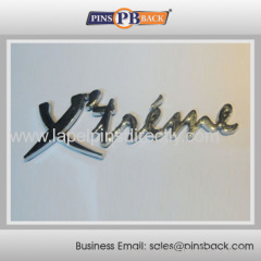 Silver plated enamel pin badge/die casting metal blank lapel pin