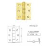 Iron square door hinge