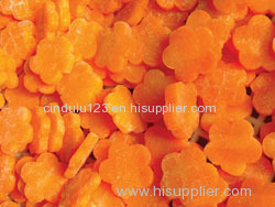 IQF/Frozen plum blossom carrot slices/flakes