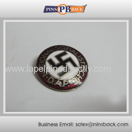 Custom shape cloisonne hard enamel lapel pin/metal butterfly clutch pin badge