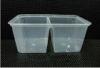 1000ml White Disposable Plastic Food Containers With 2 Compartment