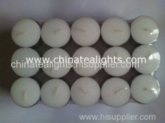 White Unscented Tea Light Candles Long Burning Hours