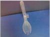 Disposable White Plastic Cutlery With PP Folding Sporks 120mmx70mm