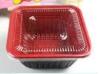 Square Take Away Plastic Food Trays Black For Restaurant 800ml