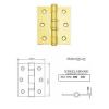 Iron square wood door hinge