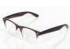 Clear Black Optical Round Eyeglasses Frames For Men , Plastic Cellulose Propionate