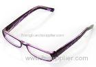 Rectangular Shaped Optical Frames For Women , Popular Purple Leopard Print
