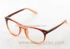 Orange Round Plastic Optical Spectacles Frames For Round Face Women , Lightweight