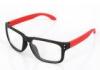 Red And Black Plastic Eyeglass Frames For Myopia Glasses , Large Square