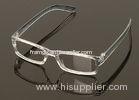 White Plastic Optical Spectacles Frames For Round Face Men , Full Rim