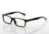 Plastic Optical Black Rectangular Spectacles Frames For Men With Round Face
