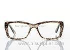 Colorful Square Full Rim Eyeglasses Frames For Ladies , Leopard Print Glasses Frames