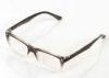 Plastic Full Rim Spectacles Frames For Men With Round Face , Clear And Black