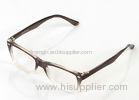 Plastic Full Rim Spectacles Frames For Men With Round Face , Clear And Black