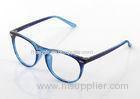 Blue / Pink Full Rim Eyeglasses Spectacles Frames For Girls Stylish , High Viscosity PC Plastic