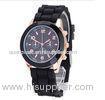 Water Resistant Womens Quartz Watches , Geneva Silicone Watch