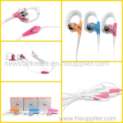 2014 blue/pink/orange beats powerbeats earphone by dr dre for iphone with new packing and version