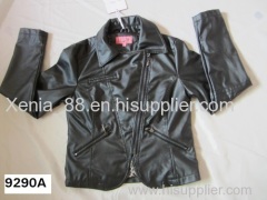 Lady pu jacket selling by stock