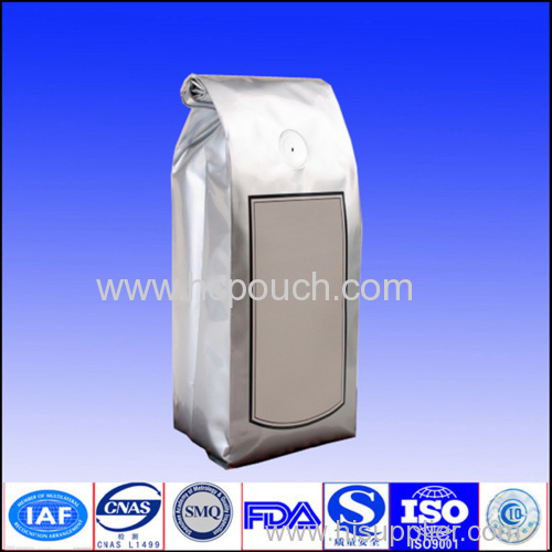 aluminum foil coffee pouch with valve
