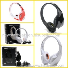 Black/white/red Diesel Vektr headphone by dr dre for iphone