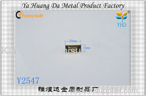 fashion hot sale zinc alloy decorative label
