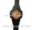 Customized Black Analog-digital Watches EL Backlight Dual Time Display