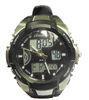 Men Water Resistant Dual Time Analog Digital Watches Round Metal Case