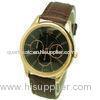 Stainless Steel Analog leather Buckle Watches Business Wristwatch