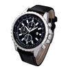 Water Resistance Men Leather Band Quartz Watch Stainless Steel Case