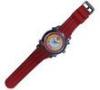 Red Silicone Teenage Analog Electronic Watch Stainless Steel Back Case