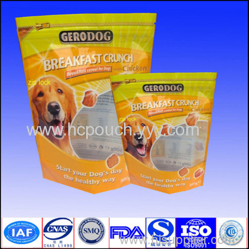 dog food bag stand up zipper bag for pet food