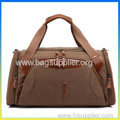 Trendy cute khaki weeked bag tote travel canvas duffel bag