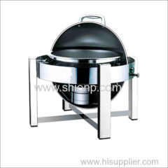 chafing dish with roll top lid