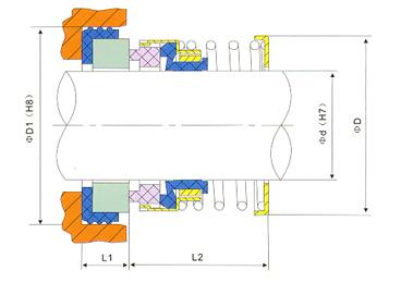 single mechanical seal for water pumps john crane 21-1 5/8 