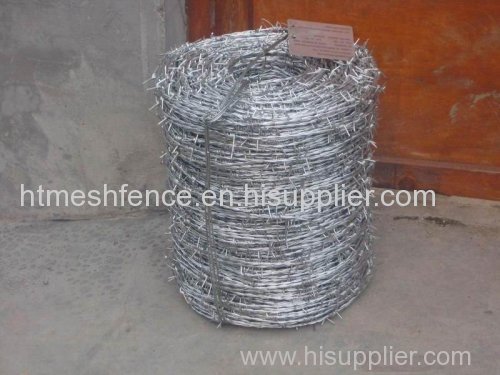 BWG12*14 electro-galvanized barbed wire