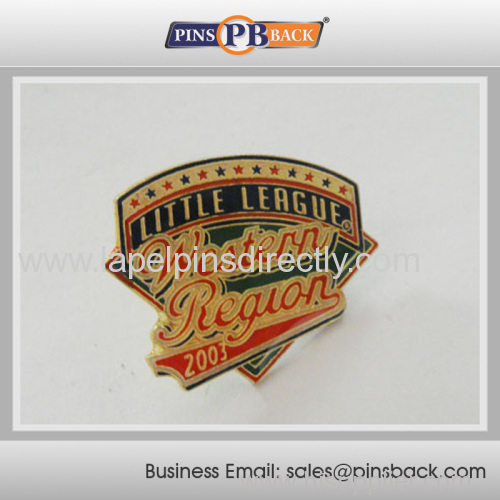 Custom baseball soft enamel trading lapel pin/epoxy dome pin badge/butterfly cluth/1.25 inch