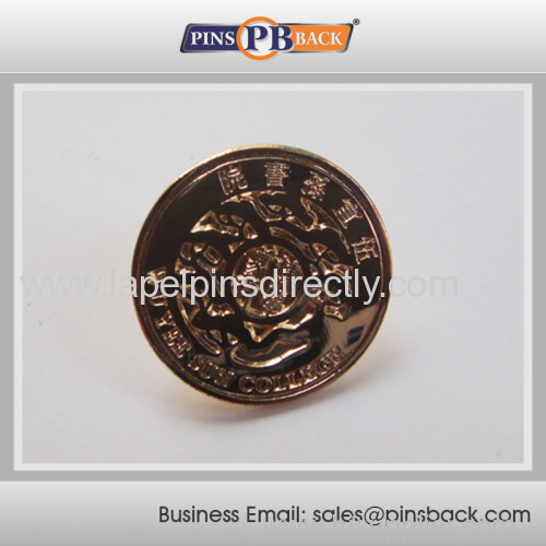 Custom blank die struck lapel pin/1 inch /metal pin badge