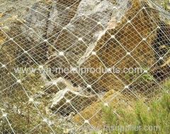 flexibile high tensile steel rope slope protection net