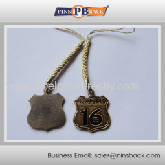 1 inch metal antique brass strap lapel pin/die stamping pin badge
