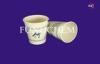 100% Biodegradable Natural Colur Blue / White Porcelain Paper Cups , Disposable