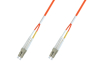 High LC-LC Multimode Duplex Fiber Optic Patch Cord with Duplex Zip Cable