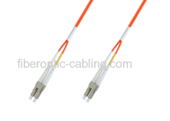 High LC-LC Multimode Duplex Fiber Optic Patch Cord with Duplex Zip Cable