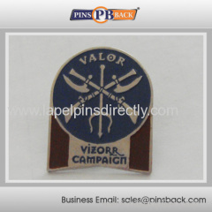Trading soft enamel lapel pin/die struck pin badge with promotion