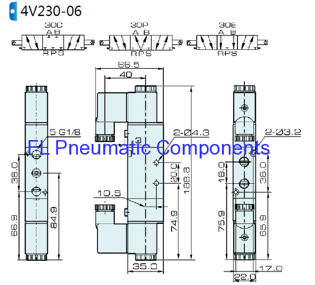 4V230C-06 Pneumatic Solenoid Valve