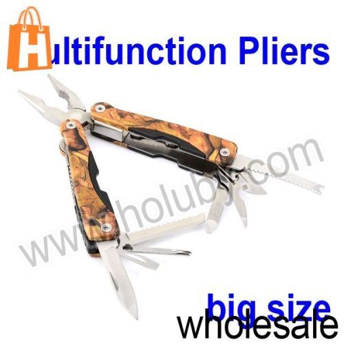 17x7cm 9 in 1 Super Sharp Stainless Steel Folding Multifunction Pliers Tool Kits(Camouflage)