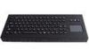 IP65 desktop vandal proof industrial military black metal keyboard with touchpad and FN keys