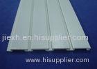 White Durable Slat Wall Panels / Wood Plastic Wall Panels For Garage Wall Storage