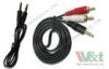 Mobile Phone Black DC Power Cables Digital Audio Stereo RCA Cable
