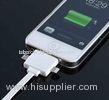 White Three In One Universal Micro USB Charger Cable For IPhone4 , FCC